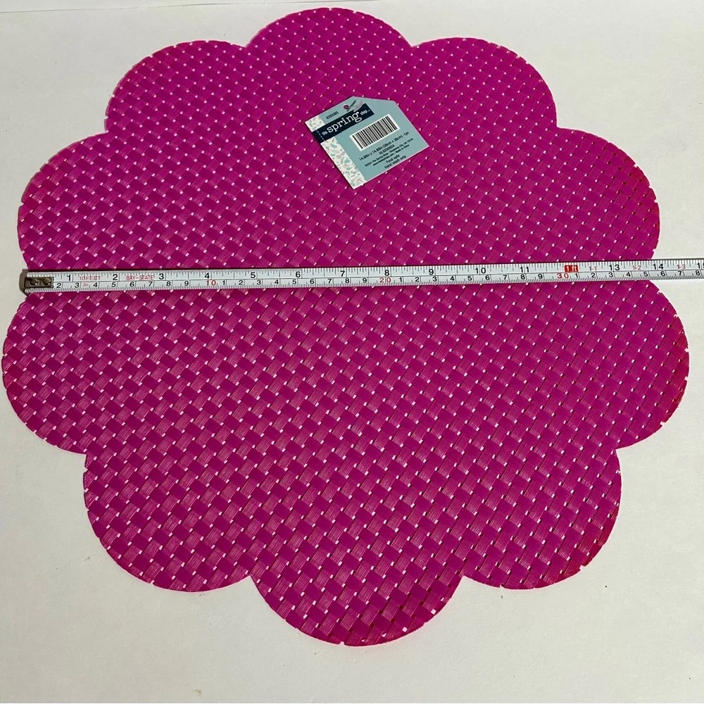Fuchsia Pink Flower Scallop 14.8